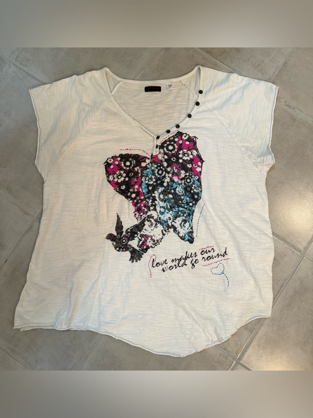 Joe Browns Butterfly Slub Cotton Top Sz 18
